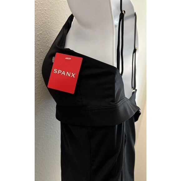 SPANX Womens Sz 3X Classic V-Neckline One Piece Swimsuit Black Slimming - Picture 4 of 16